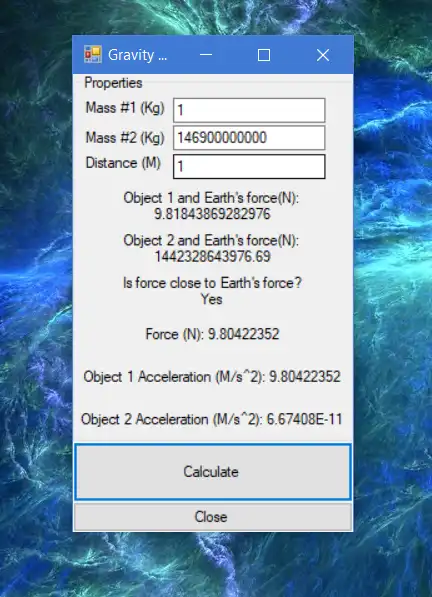 Download web tool or web app Gravitational Pull Calculator to run in Linux online