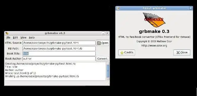 Web ツールまたは Web アプリ grbmake をダウンロード