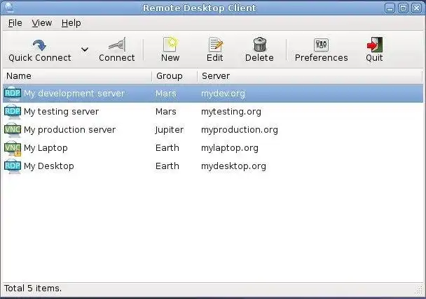 Download web tool or web app Grdc - GTK+/Gnome Remote Desktop Client