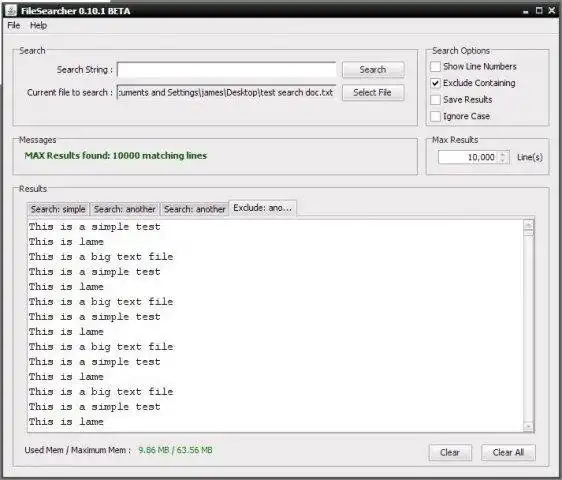 Загрузите веб-инструмент или веб-приложение Grep GUI
