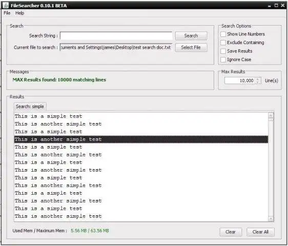 Загрузите веб-инструмент или веб-приложение Grep GUI
