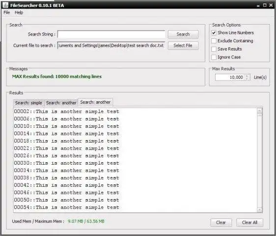 Загрузите веб-инструмент или веб-приложение Grep GUI