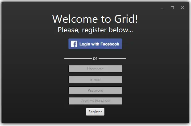 Download web tool or web app Grid