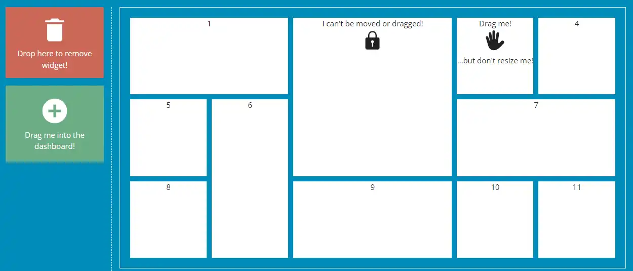 Unduh alat web atau aplikasi web gridstack.js