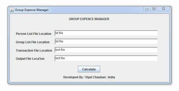 Download web tool or web app Group Expense Manager