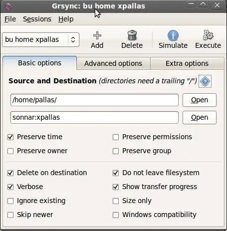 웹 도구 또는 웹 앱 Grsync 다운로드