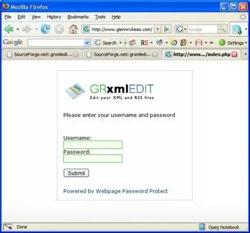 قم بتنزيل أداة الويب أو تطبيق الويب GRxmlEDIT