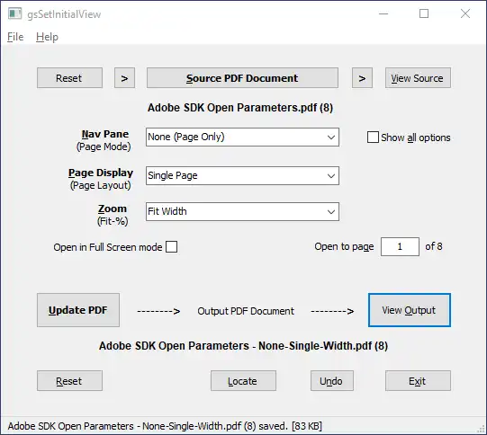 Download de webtool of webapp gsSetInitialView