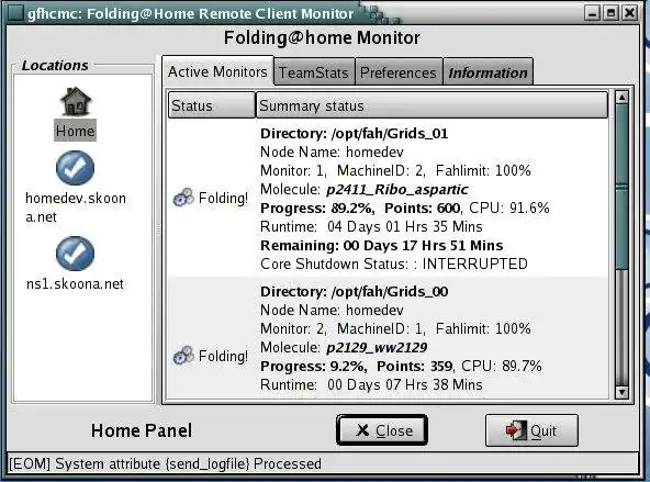 Download web tool or web app GTK Folding@home Remote Client Monitor