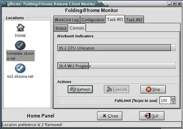 Web ツールまたは Web アプリ GTK Folding@home リモート クライアント モニターをダウンロード