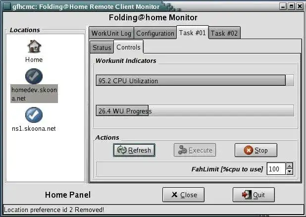 Laden Sie das Web-Tool oder die Web-App GTK Folding@home Remote Client Monitor herunter