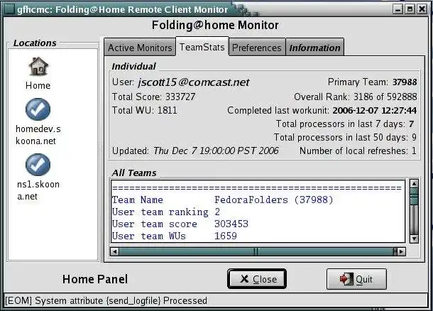 Download web tool or web app GTK Folding@home Remote Client Monitor