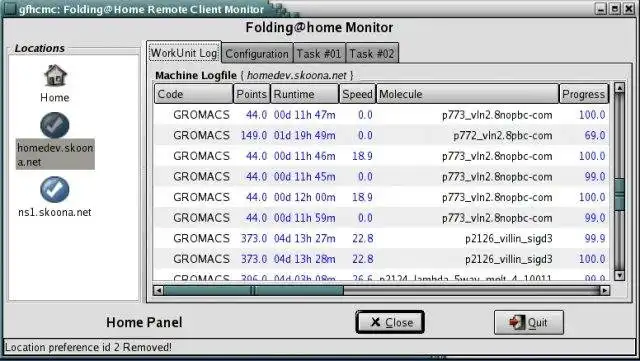 Download web tool or web app GTK Folding@home Remote Client Monitor