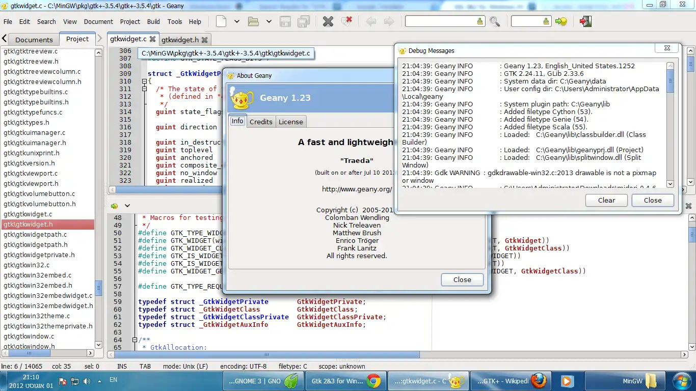 Завантажити веб-інструмент або веб-програму GTK+ для Windows (MinGW)