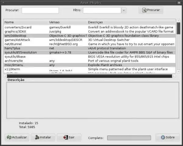 Descargue la herramienta web o la aplicación web GTK PkgSrc