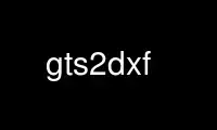 Run gts2dxf in OnWorks free hosting provider over Ubuntu Online, Fedora Online, Windows online emulator or MAC OS online emulator