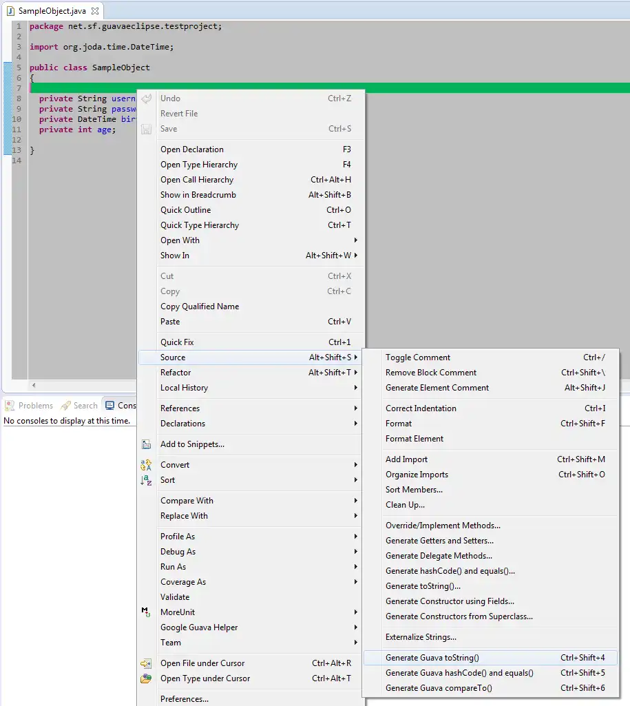 Mag-download ng web tool o web app na Guava Eclipse Plugin