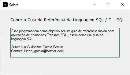 Pobierz narzędzie internetowe lub aplikację internetową Guia Referencia SQL TSQL