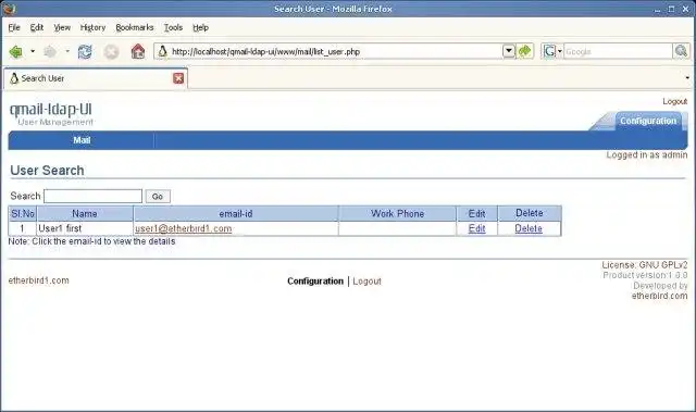 Download web tool or web app GUI for qmail-ldap