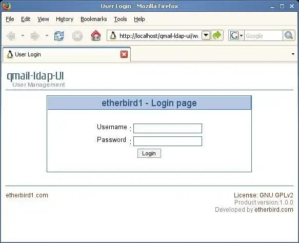 قم بتنزيل أداة الويب أو واجهة المستخدم الرسومية لتطبيق الويب لـ qmail-ldap