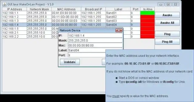 Scarica lo strumento web o l'app web Gui Java WakeOnLan