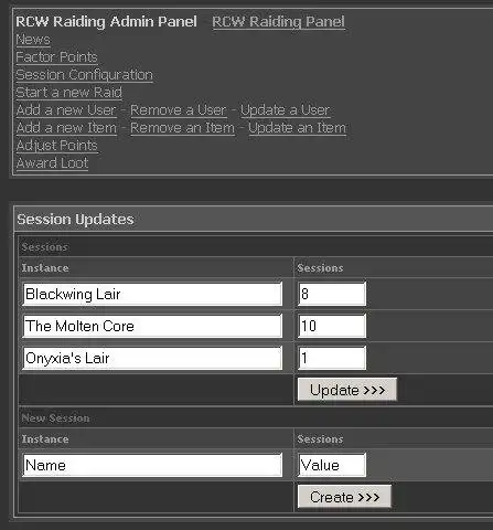 Download web tool or web app Guild DKP System