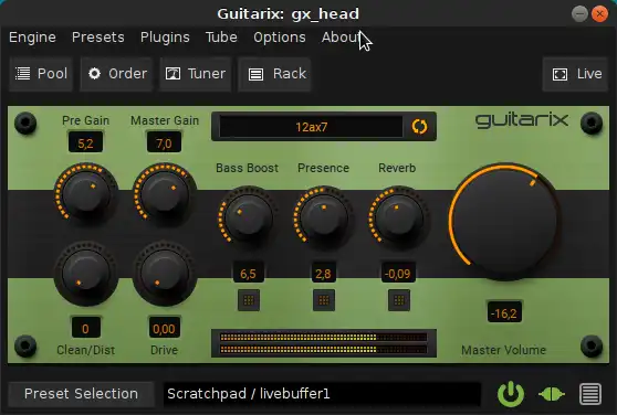 Download web tool or web app guitarix