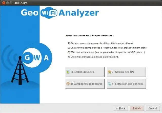Download web tool or web app GWA Geographical Wifi Analyser