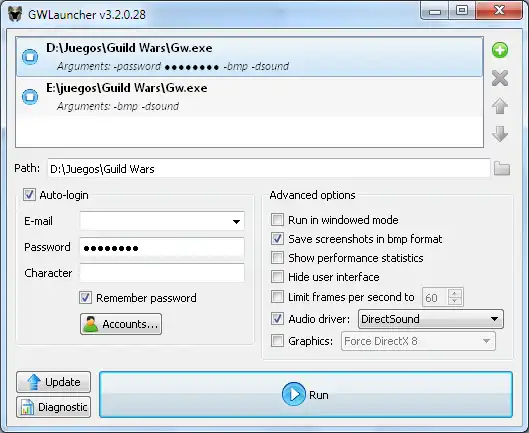 Scarica lo strumento Web o l'app Web GWLauncher per l'esecuzione in Windows online su Linux online