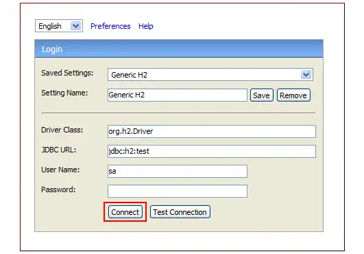 Mag-download ng web tool o web app H2 Database