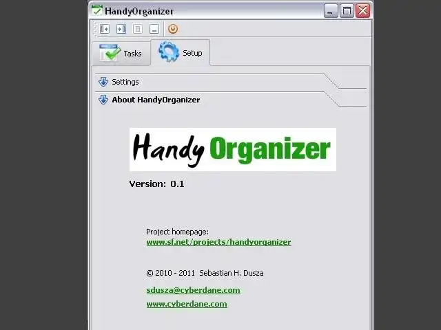 Unduh alat web atau aplikasi web HandyOrganizer