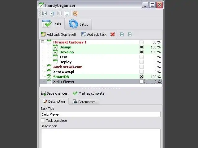 Download webtool of webapp HandyOrganizer