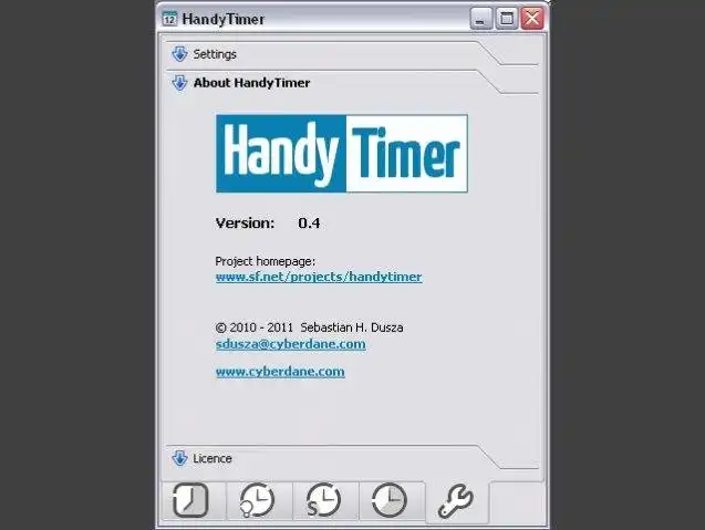 वेब टूल या वेब ऐप HandyTimer डाउनलोड करें