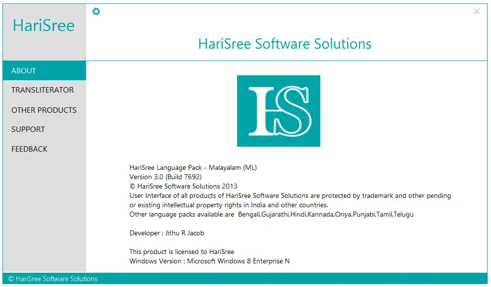 Download web tool or web app HariSree Hindi Software Pack