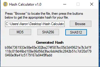 Télécharger l'outil Web ou l'application Web Hash Calculator