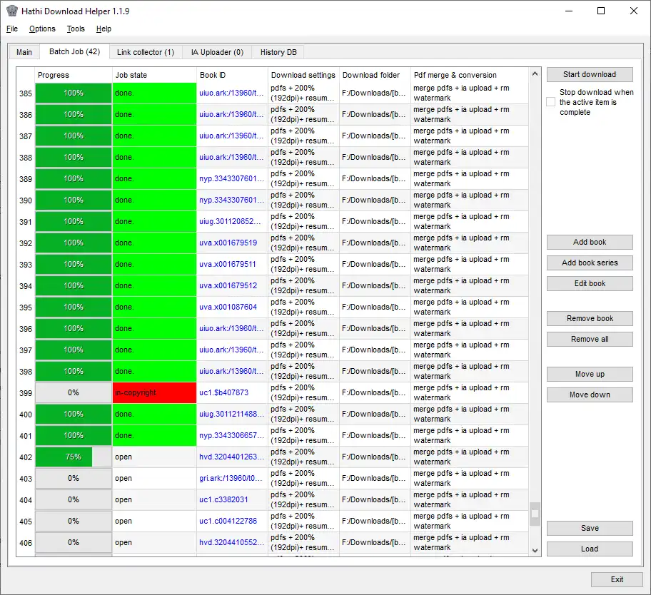 Mag-download ng web tool o web app Hathi Download Helper