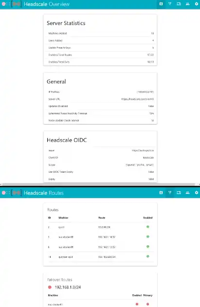 Download web tool or web app Headscale-WebUI