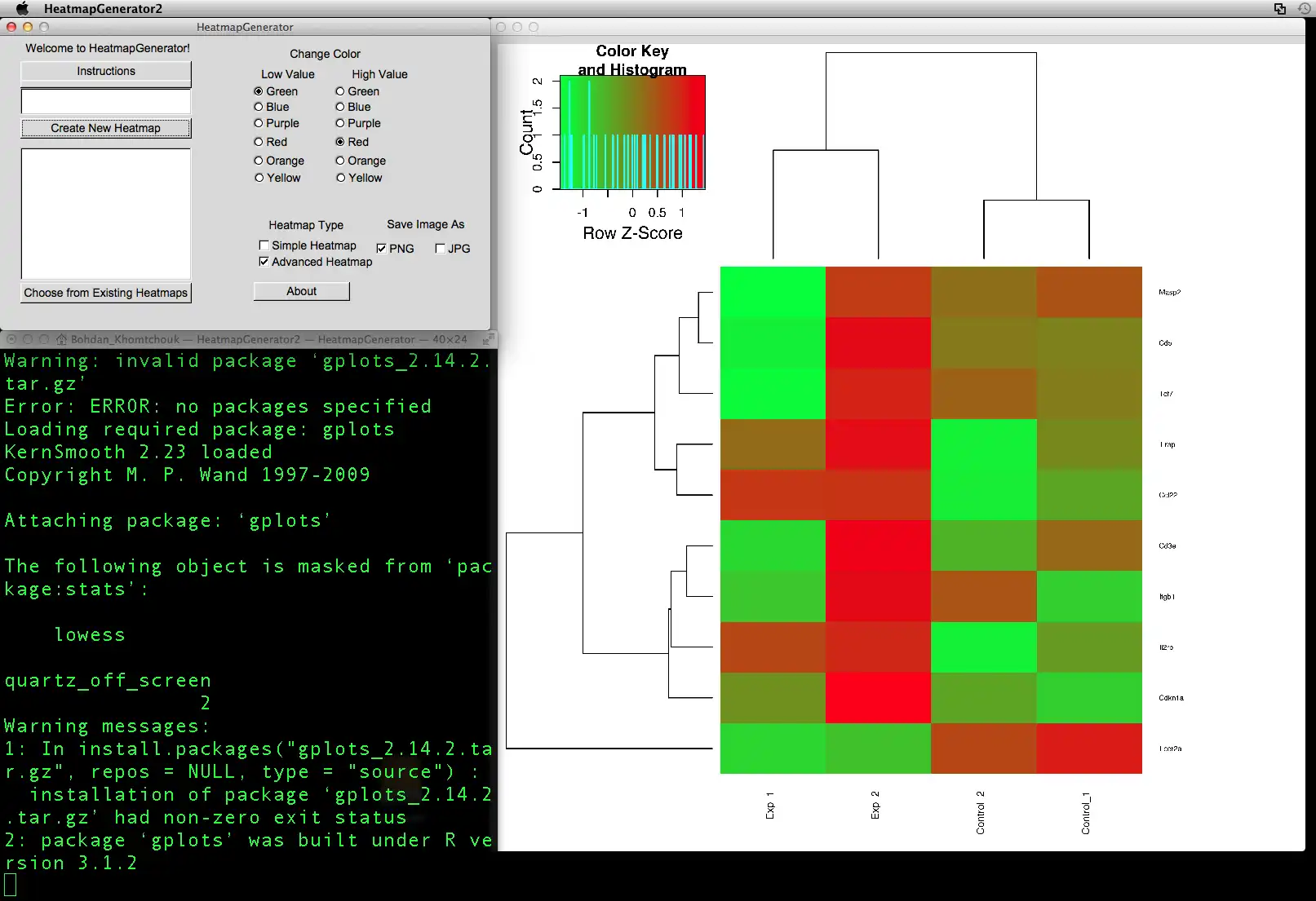 Download webtool of webapp HeatmapGenerator