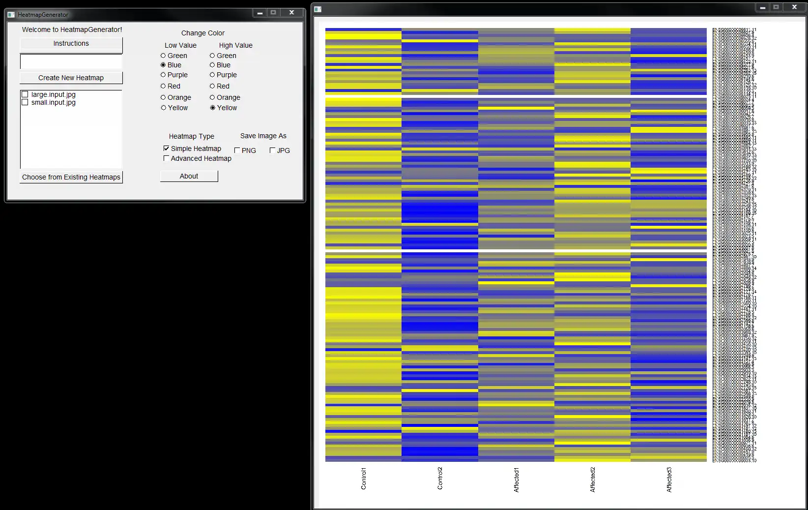 Download web tool or web app HeatmapGenerator