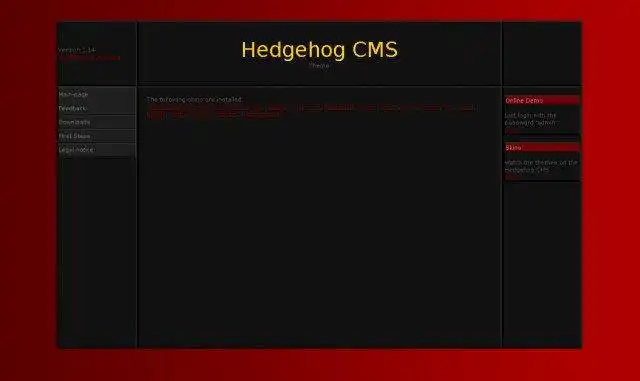 ດາວໂຫຼດເຄື່ອງມືເວັບ ຫຼືແອັບເວັບ Hedgehog-CMS