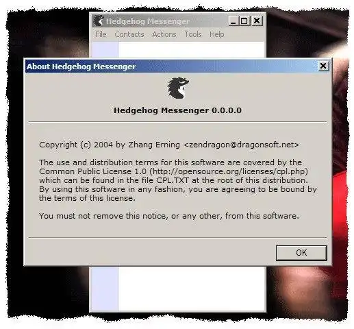 قم بتنزيل أداة الويب أو تطبيق الويب Hedgehog Instant Messenger