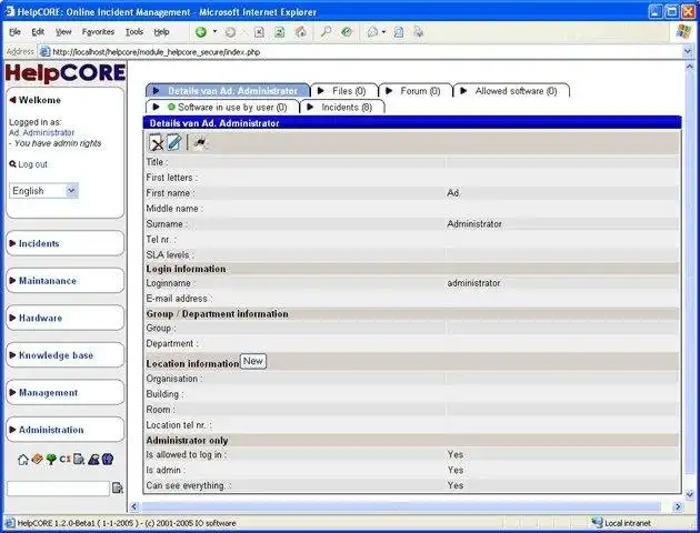 Download webtool of webapp HelpCORE