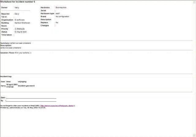 Download webtool of webapp HelpCORE