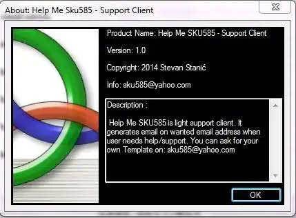 Descărcați instrumentul web sau aplicația web Help Me SKU585 - Support Client