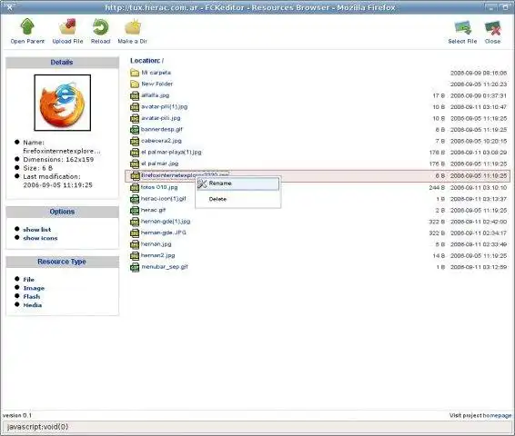 Download web tool or web app Herac File Browser Extension