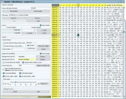 Загрузите веб-инструмент или веб-приложение HexLib GUI - Java Hex-Editor -Hex-Viewer