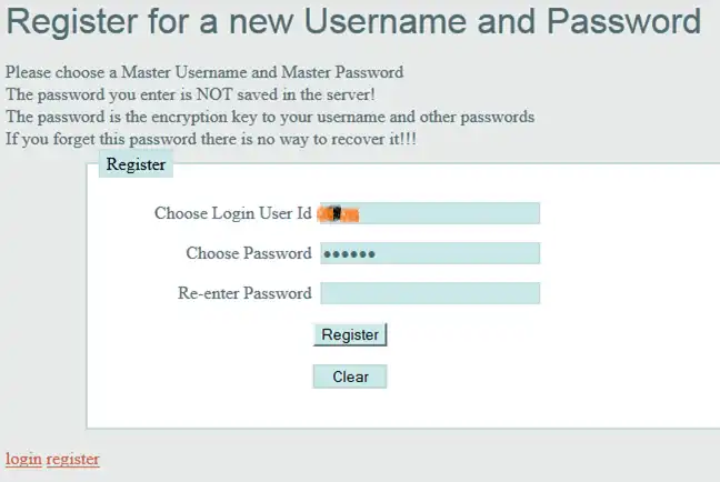 Download web tool or web app Highly Secure Online Password Keeper