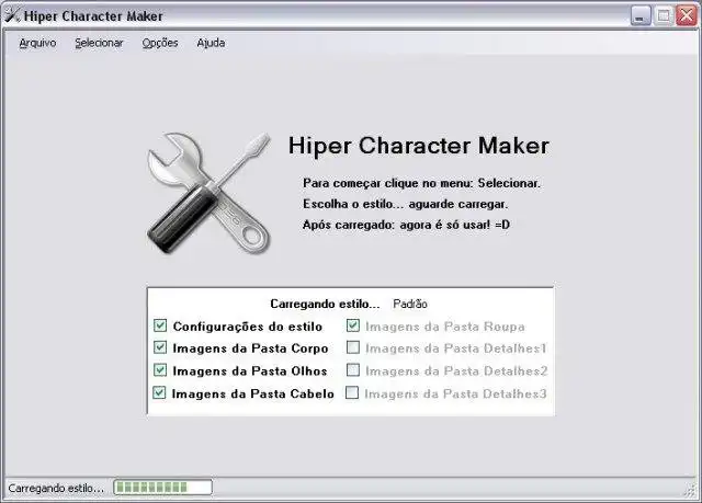 下载 Web 工具或 Web 应用程序 Hiper Character Maker 2.1 以在 Windows online 上运行，而不是在 Linux online 上运行
