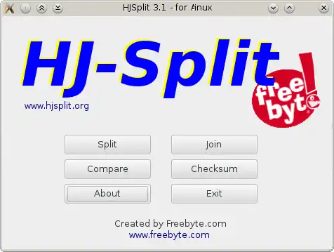 Download web tool or web app HJ-Split for Fedora GNU/Linux