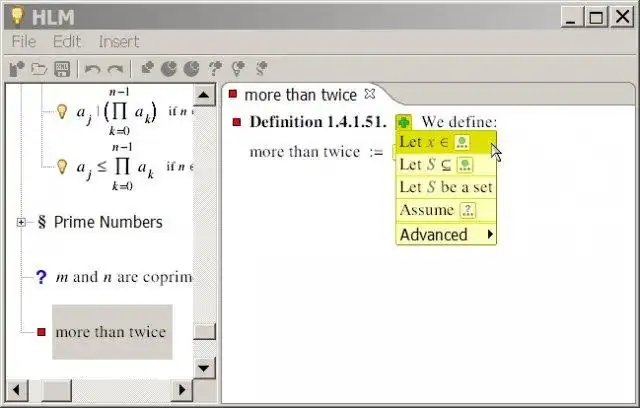 Descargue la herramienta web o la aplicación web HLM Proof Assistant